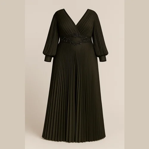 لباس مجلسی قواره بزرگ ماکسی کد2662 مشکی