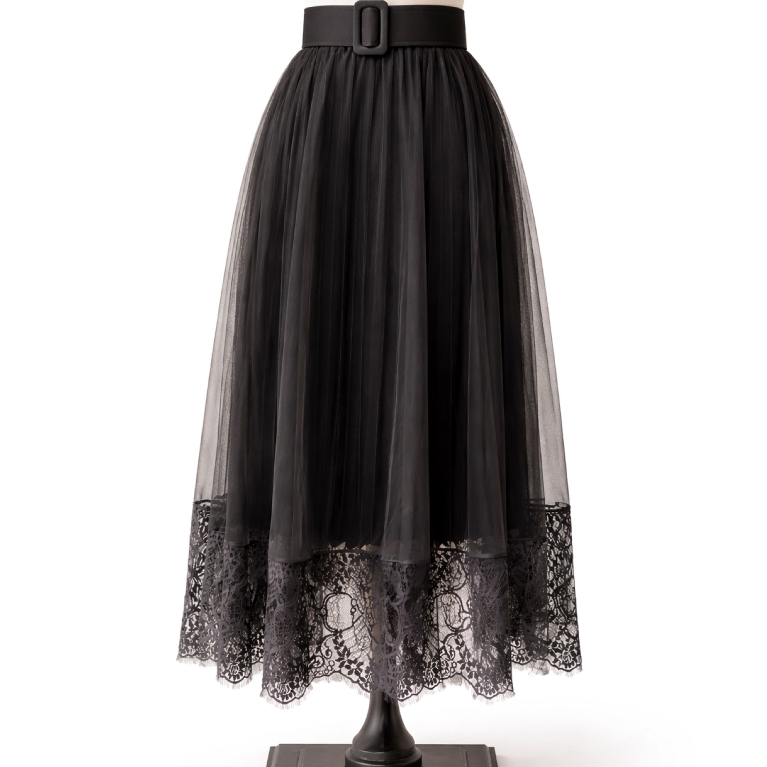 دامن مجلسی رویه تور مشکی کد 069