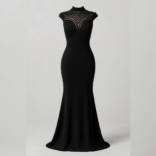 پیراهن ماکسی کار شده کد 1111 مشکی