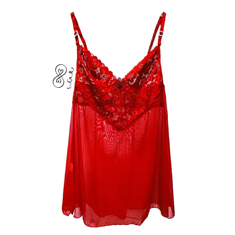 لباس خواب توری فانتزی زنانه کد 999 رنگ قرمز