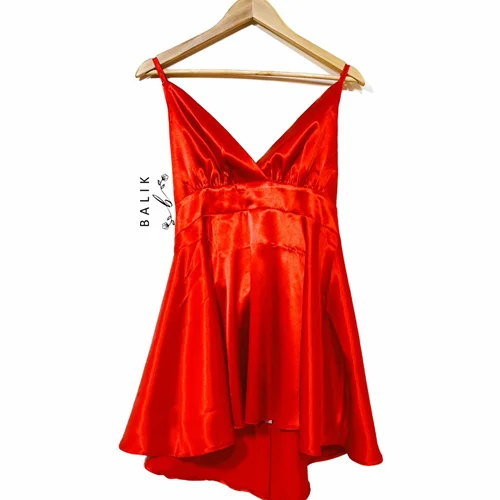 لباس خواب ساتن کد 2019 قرمز