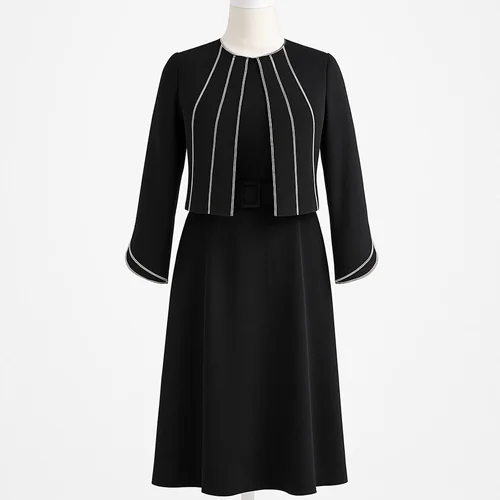 سارافن کت کار شده کد 131 مشکی