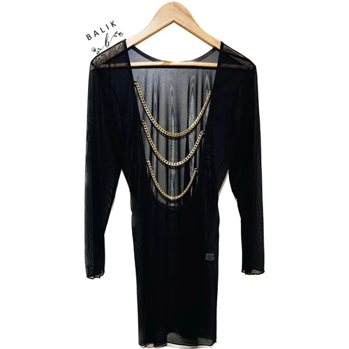 لباس خواب ( پیراهن آستین بلند ) توری زنانه کد 1102