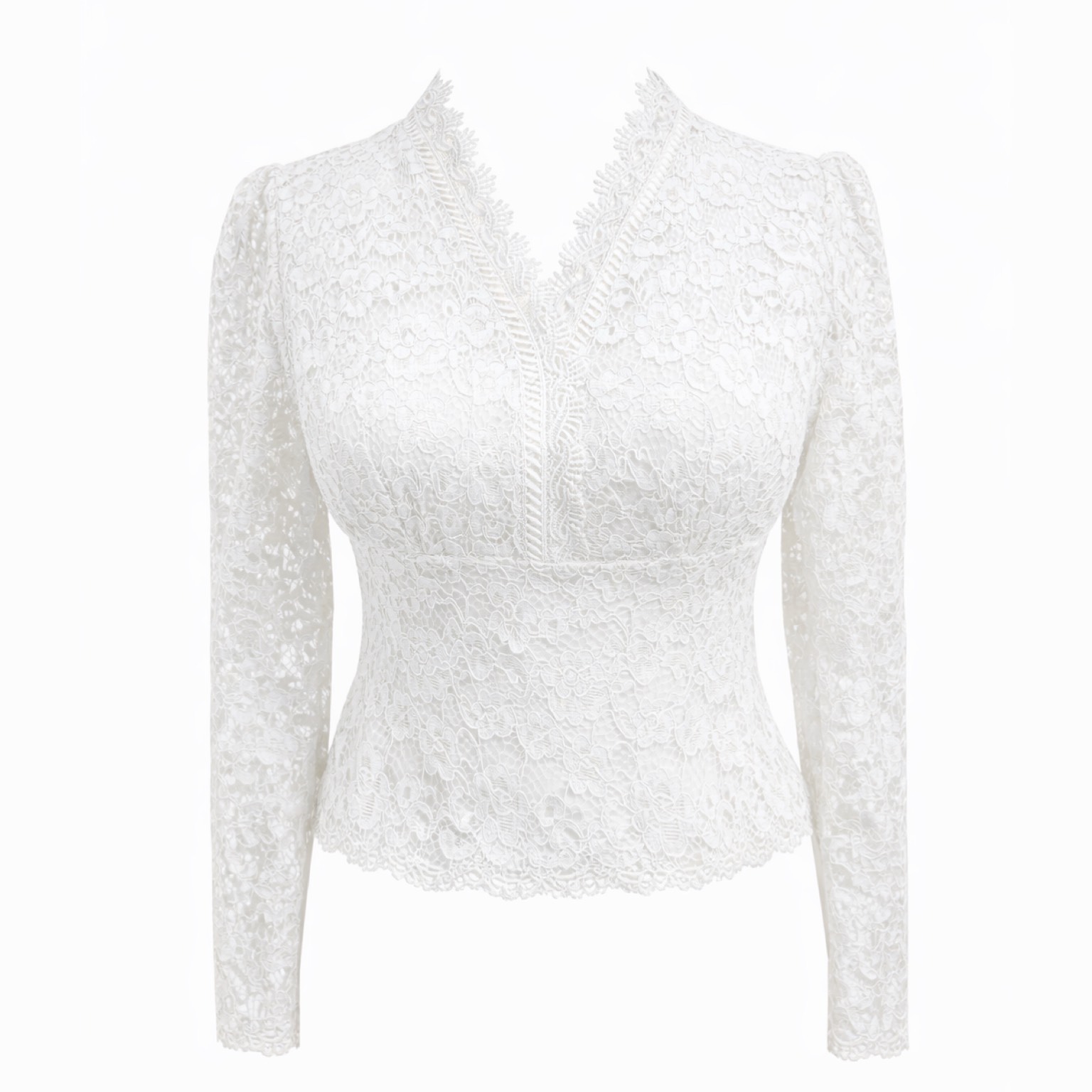 شومیز مجلسی دانتل سفید کد 414