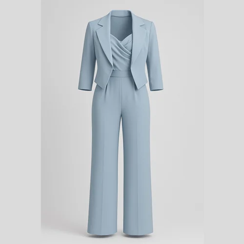 اورال کت زنانه کد 256 آبی ( شلوار بگ )