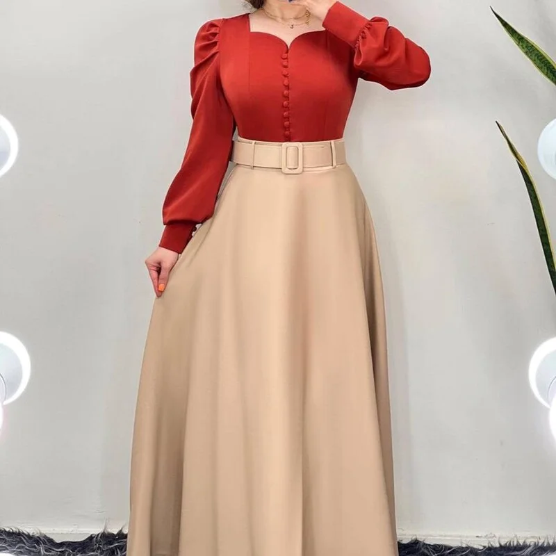 دامن کلوش کرم بلند قد 90 کد 450