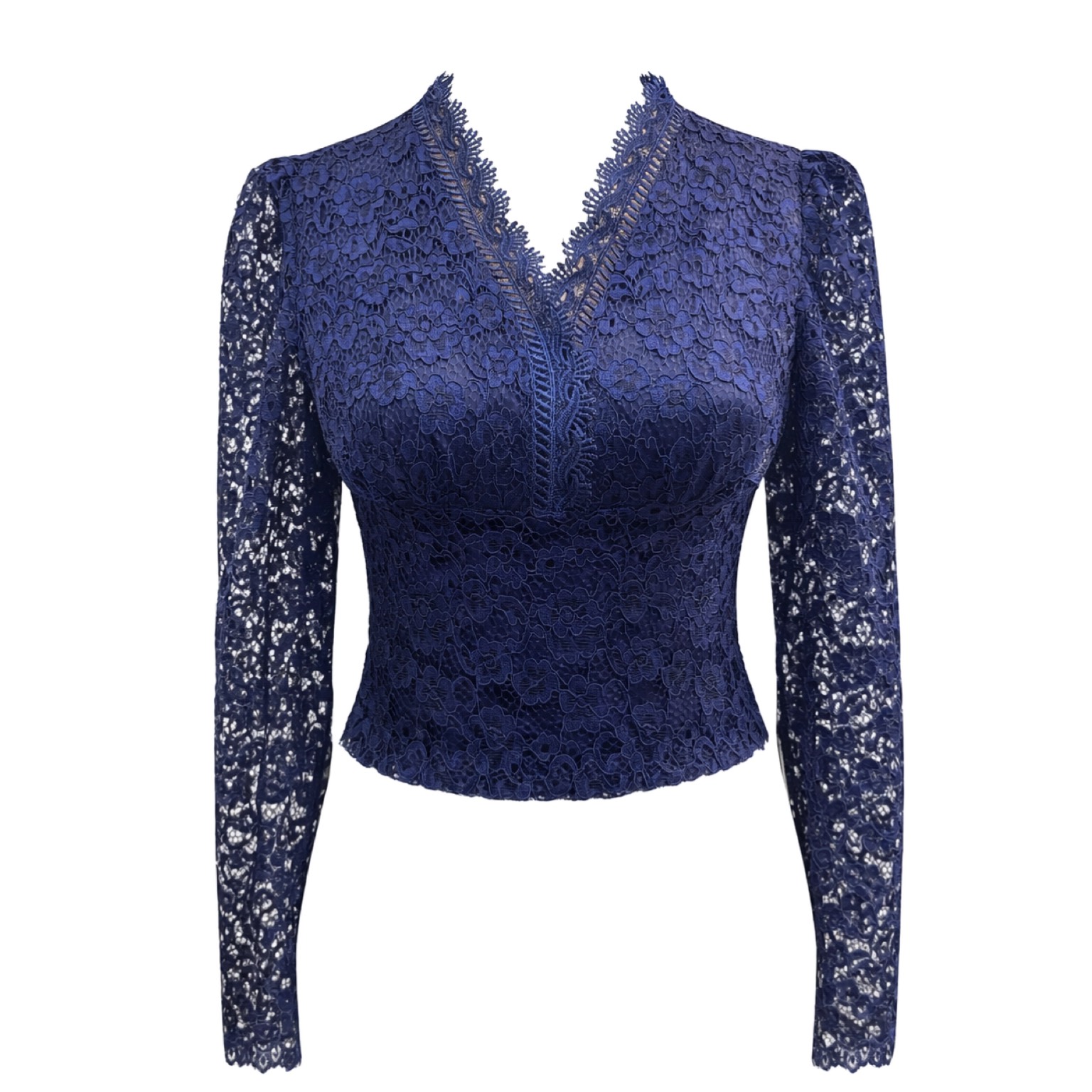 شومیز مجلسی دانتل سرمه ای کد 414