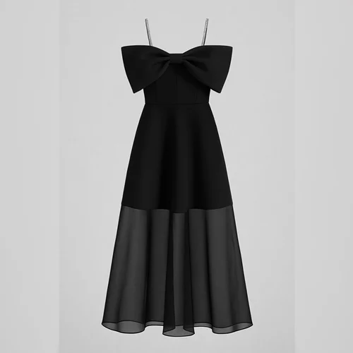 پیراهن عروسکی بلند pre130 مشکی