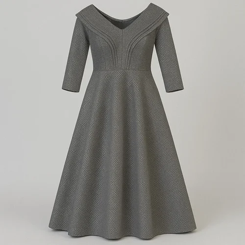 لباس بلند مجلسی پوشیده شاین نقره ای کد 1106