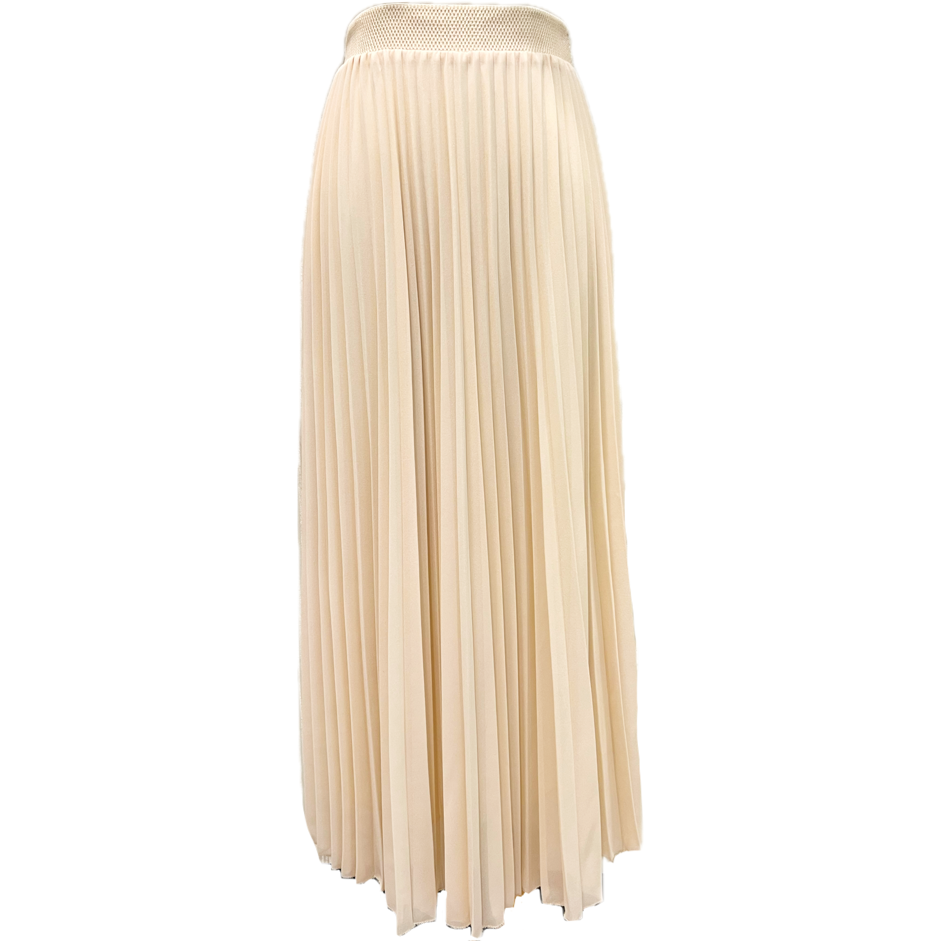 دامن پلیسه حریر کرم روشن کد 105