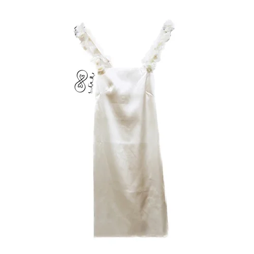 لباس خواب زنانه ساتن کد 2005 سفید