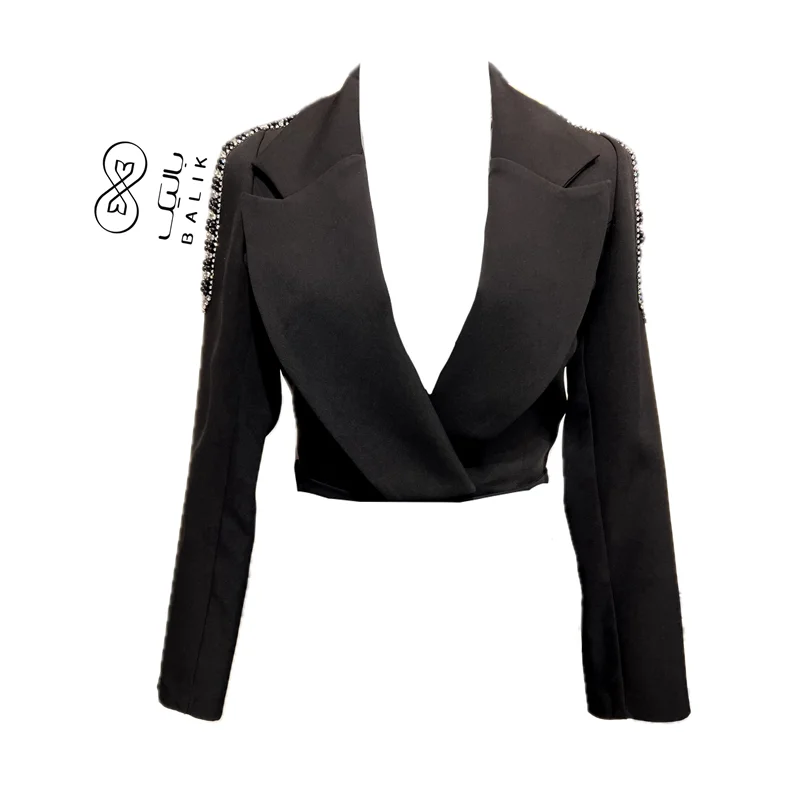 کراپ کت مجلسی کد ra240 کار شده مشکی