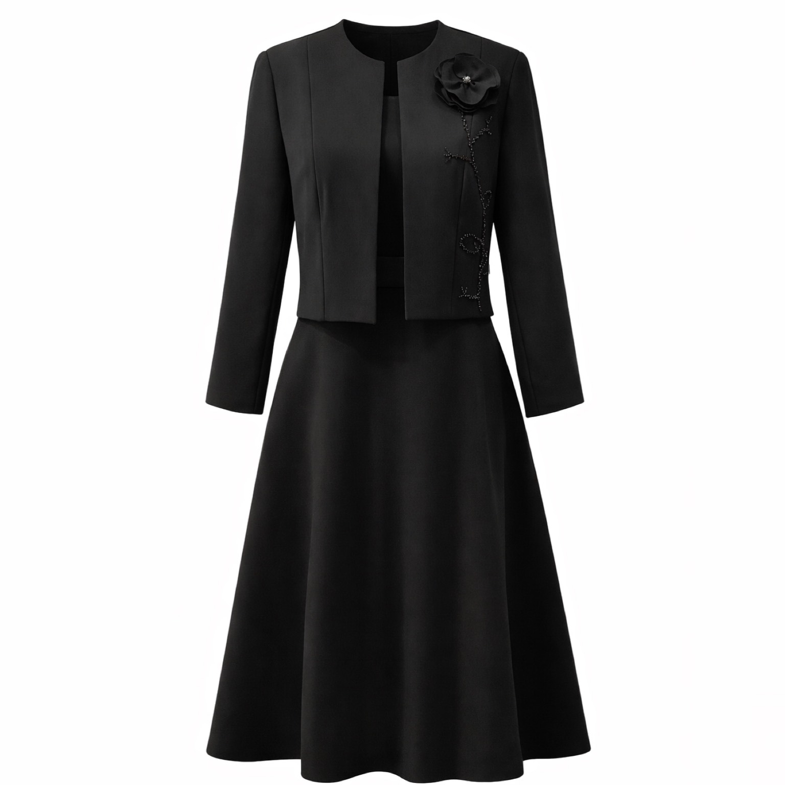 سارافن کت کار شده کد 4050 رنگ مشکی