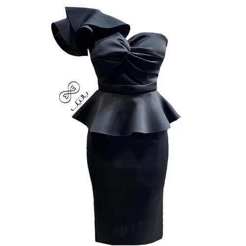 پیراهن عروسکی مشکی کد ce210